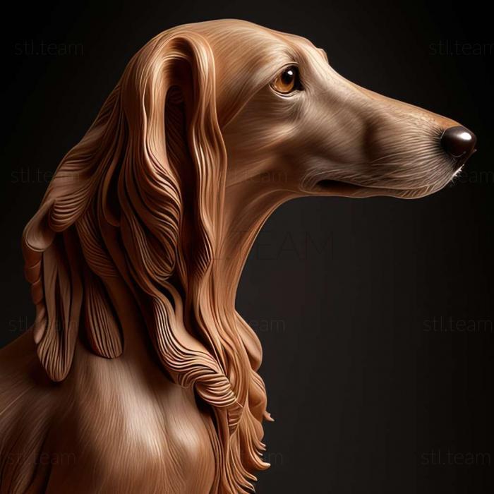 3D модель Собака Салюкі (STL)